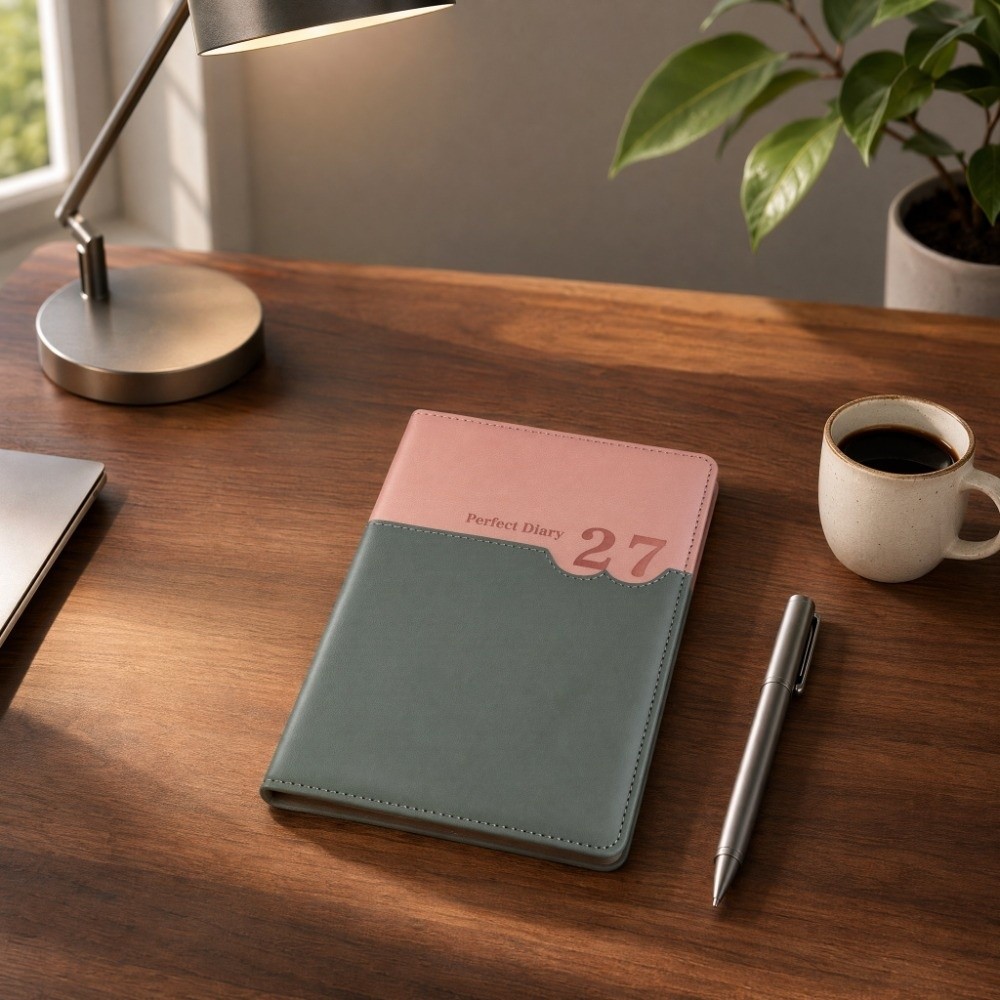 Leather Work Diary Covers - Kantoorwerkplanner 2027, agenda, notitieboek met 320