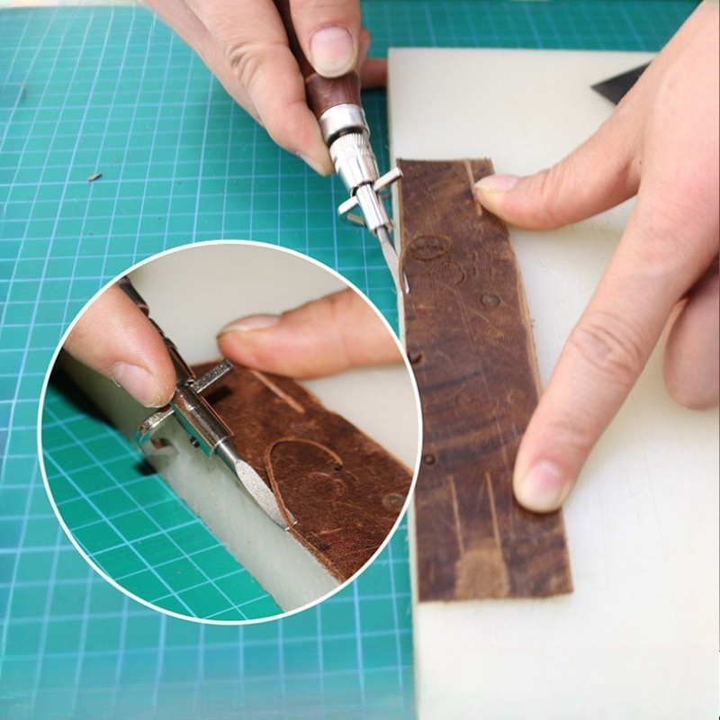 Groover Stitching Tool - 7-in-1 verstelbare lederbewerkingstool voor doe-het-zelf handgemaakte