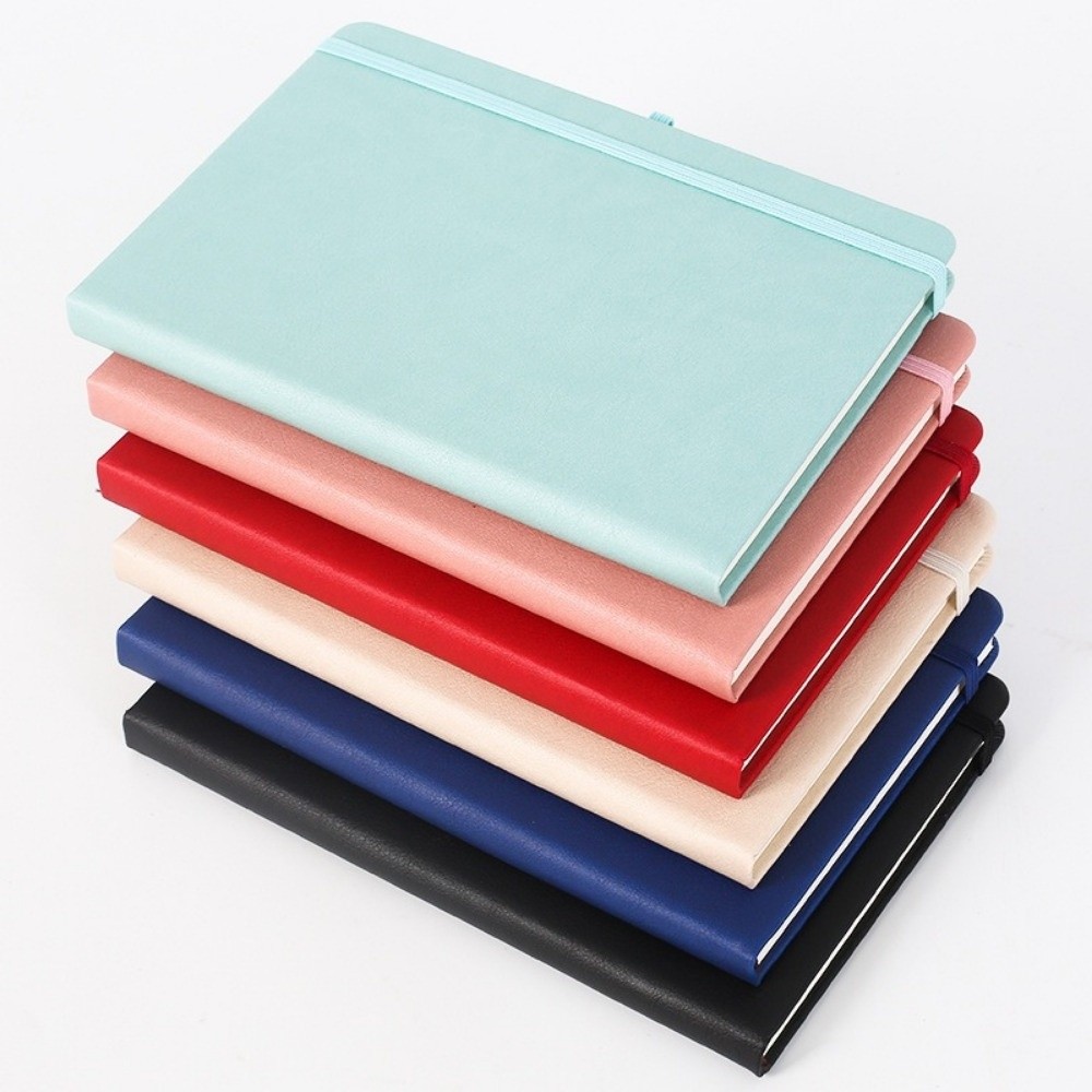 Leather Work Diary Covers - Kleine notitieboekjes met elastische band, A6-formaat,