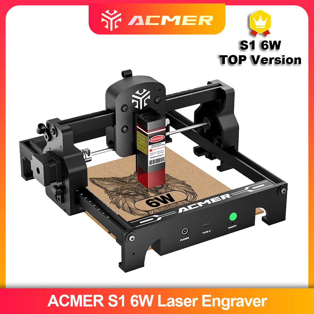 Leatherwork Machine - ACMER S1 2.5/3.5/6W Lasergraveerder Machine Draagbare