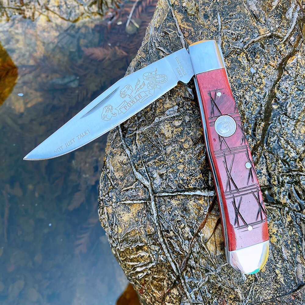 Bone Folder Tool - Watchman Trapper Messen Zak Dubbele Messen