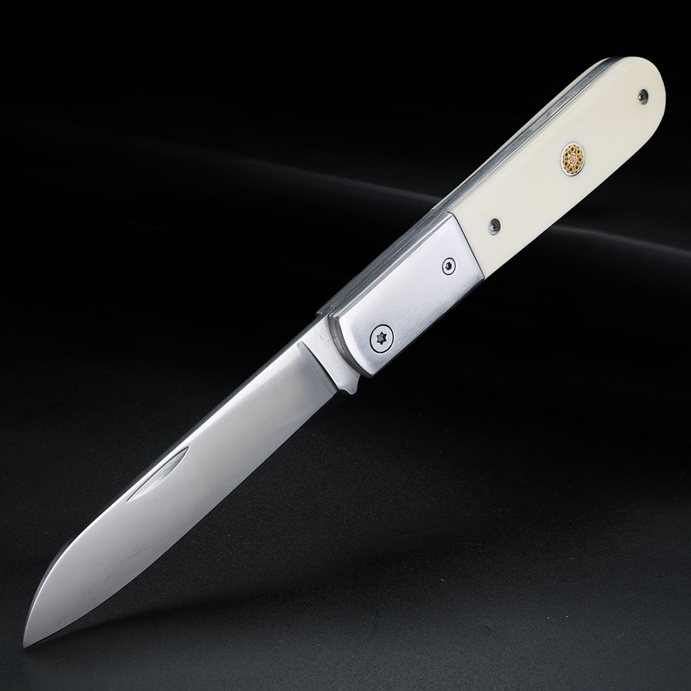 Bone Folder Tool - Fruitmes met ossenbeenhouten handvat, draagbaar en