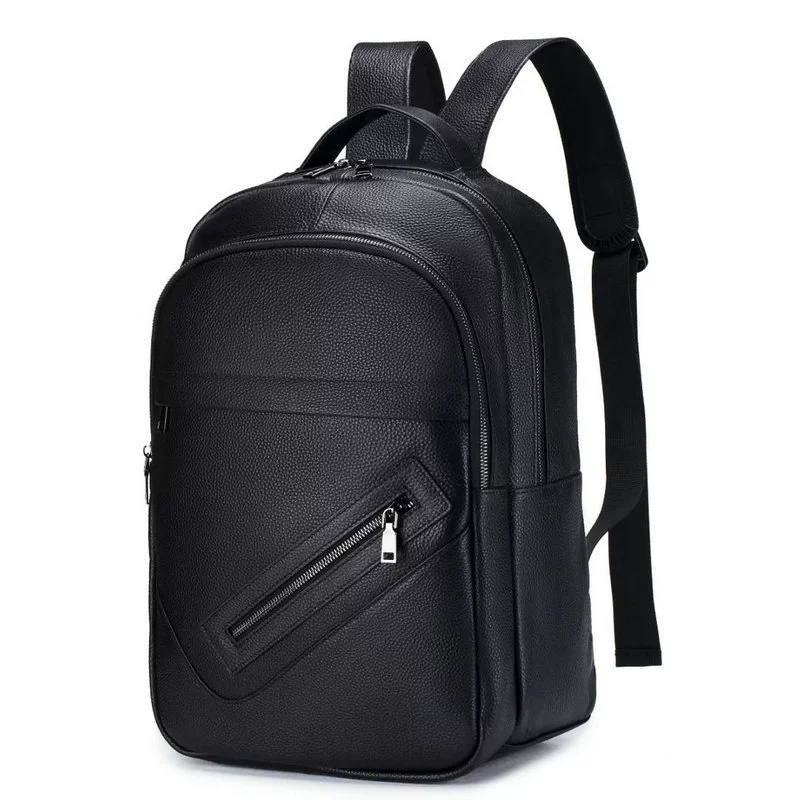 Zwarte Echt Lederen Laptop Rug - Leather Work Rucksack Mens recensie en prijs