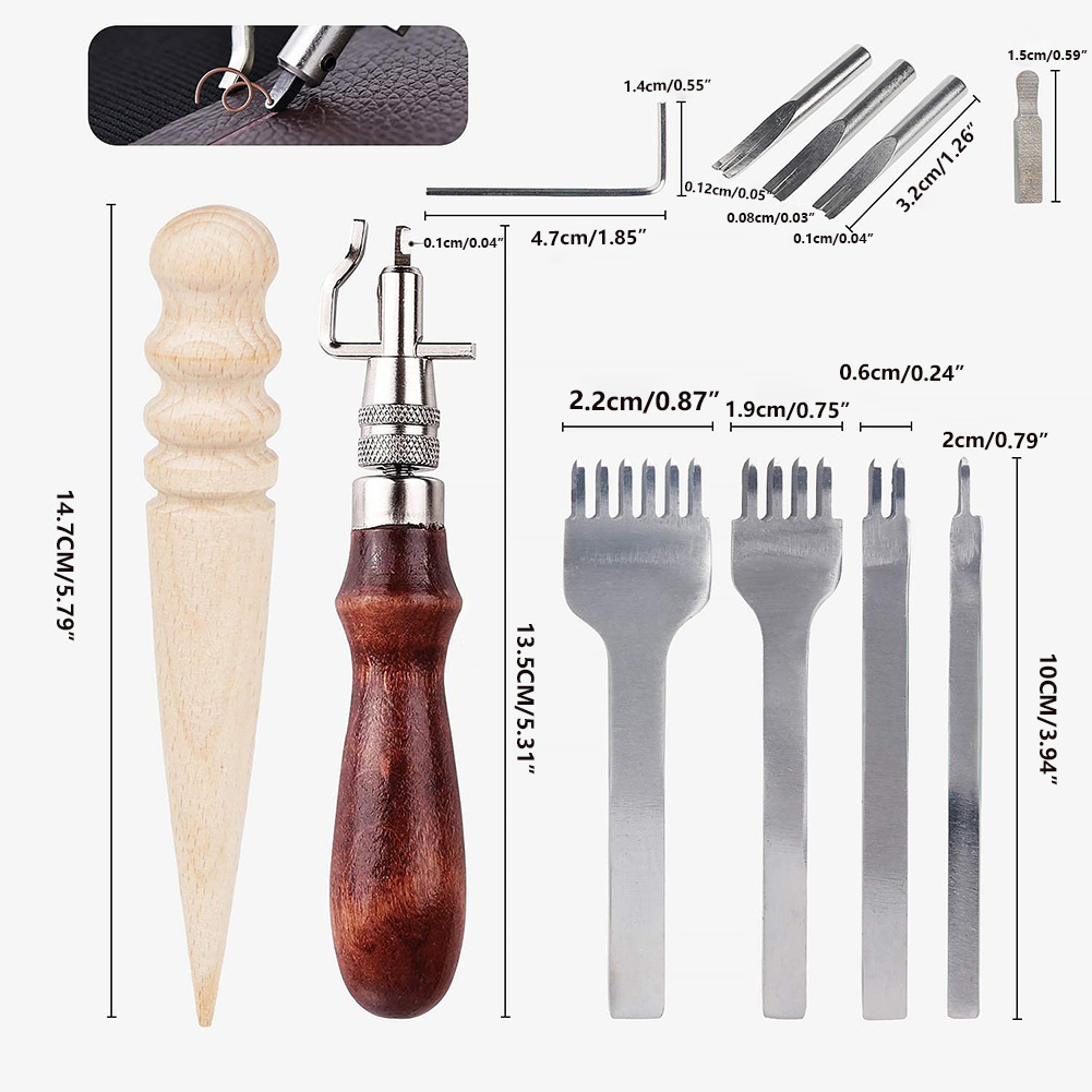 7-in-1 verstelbare lederbewerk - Groover Stitching Tool recensie en prijs