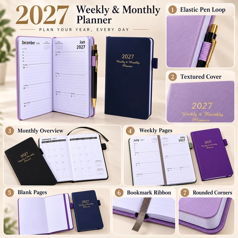 2027 Wekelijkse & Maandelijkse - Leather Work Diary Covers recensie en prijs