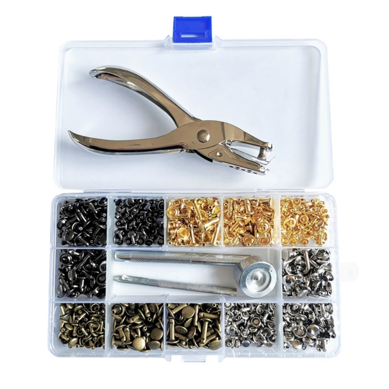 180Sets Lederen Klinknagels 6M - Rivet Setter Tool recensie en prijs