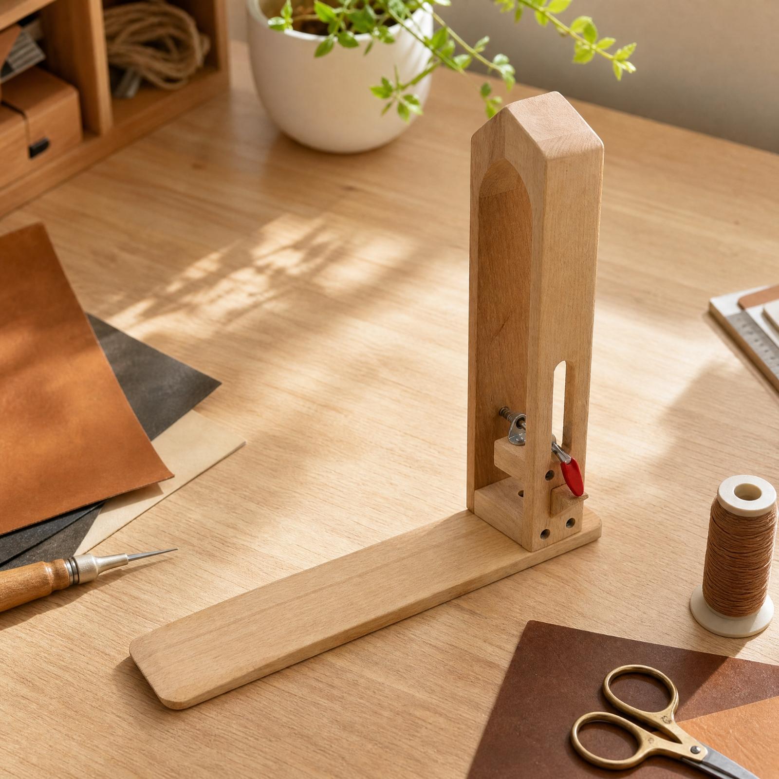 Leren handwerk naaiklem beuken - Leatherwork Hand Press recensie en prijs